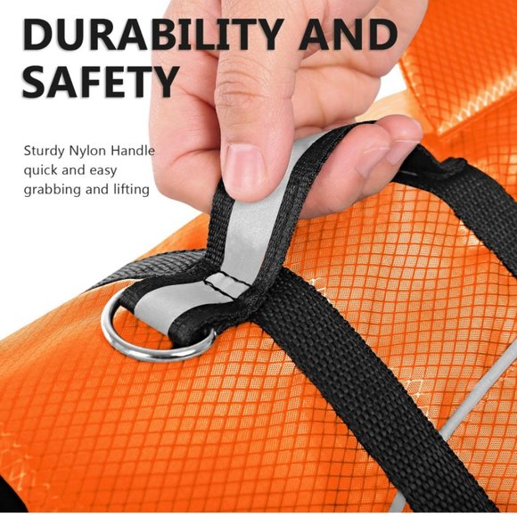 Brand New! Dog Life Jacket Shark Life Vest Orange Lifesaver Small - Picture 10 of 13